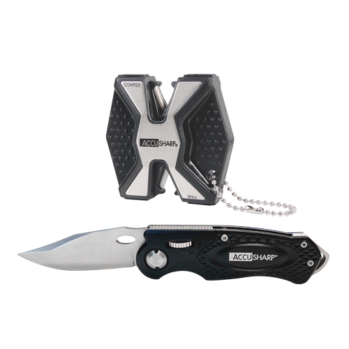 AccuSharp Folding Sport Knife Combo Pack Diamond Black