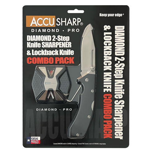 AccuSharp Lockback Knife Combo Pack Diamond Black